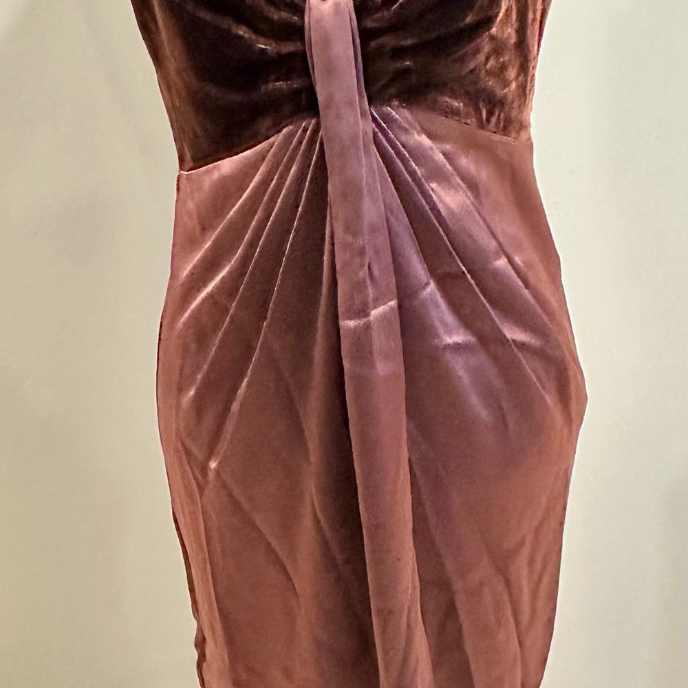 Reiss  Velvet Dress in Rich Brown